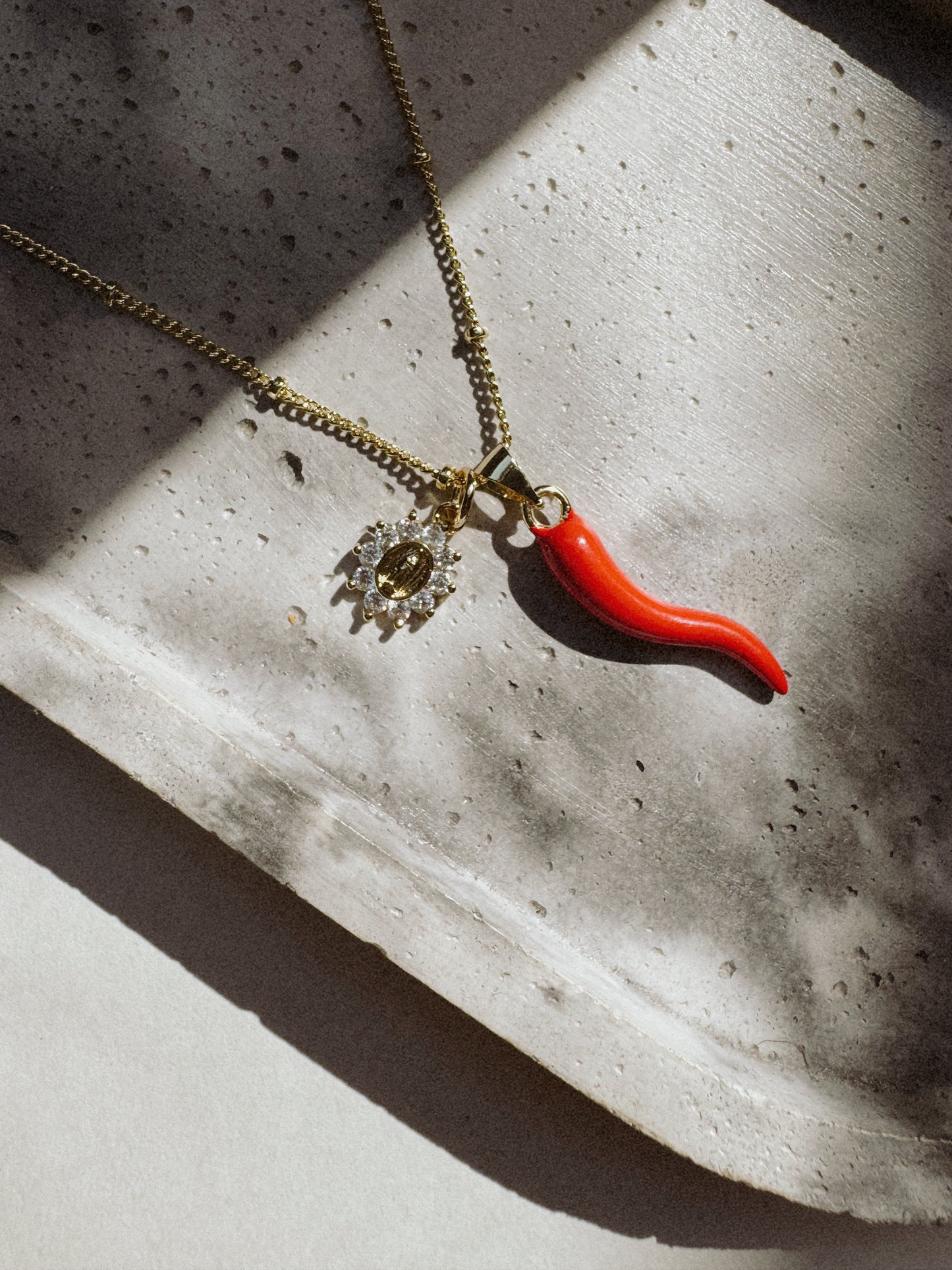 Collar Cornicello circón